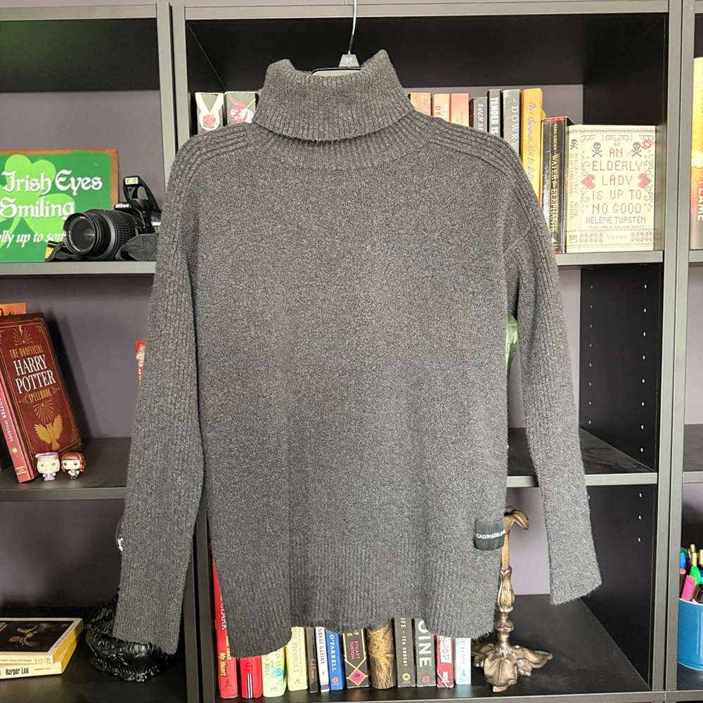 Calvin Klein Gray Turtleneck Sweater